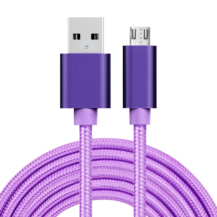 3A หัวโลหะแบบทอ Micro USB เข้ากับข้อมูล USB / สายชาร์จ, ความยาวสายเคเบิล: 3 ม, 3m Micro USB