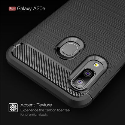 เคส TPU คาร์บอนไฟเบอร์เนื้อแปรงสำหรับ Galaxy A20e, For Galaxy A20e