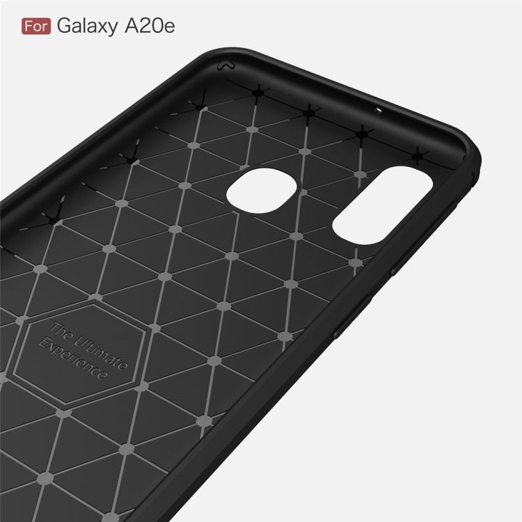 เคส TPU คาร์บอนไฟเบอร์เนื้อแปรงสำหรับ Galaxy A20e, For Galaxy A20e