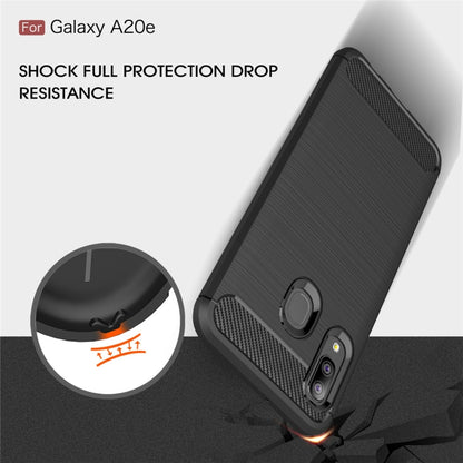 เคส TPU คาร์บอนไฟเบอร์เนื้อแปรงสำหรับ Galaxy A20e, For Galaxy A20e