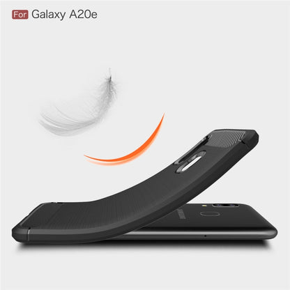 เคส TPU คาร์บอนไฟเบอร์เนื้อแปรงสำหรับ Galaxy A20e, For Galaxy A20e