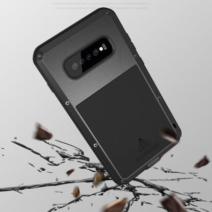 LOVE MEI เคสโลหะผสมซิลิโคนกันฝุ่นกันกระแทกและน้ำกระเซ็นสำหรับ Galaxy S10+, For Galaxy S10+