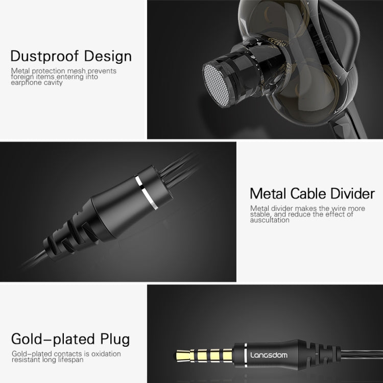 Langsdom Double Moving Coil พร้อมชุดหูฟังข้าวสาลี