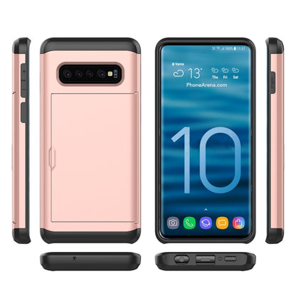 เคสป้องกันเกราะกันกระแทกที่ทนทานสำหรับ Galaxy S10 พร้อมช่องเสียบการ์ด, For Galaxy S10