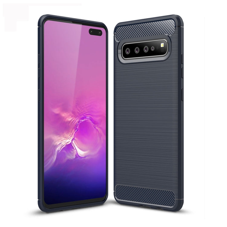 เคส TPU คาร์บอนไฟเบอร์เนื้อแปรงสำหรับ Galaxy S10 5G, For Galaxy S10 5G, For Samsung Galaxy S10 5G