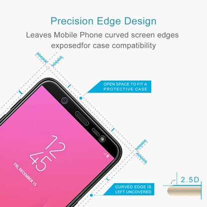 50 ชิ้น 0.26mm 9H 2.5D ฟิล์มกระจกนิรภัยสำหรับ Galaxy J8 (2018) ไม่มีแพ็คเกจขายปลีก, For Galaxy J8 (2018) (50 PCS)