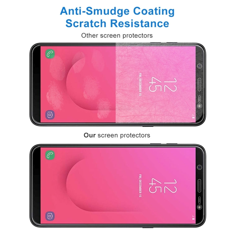 50 ชิ้น 0.26mm 9H 2.5D ฟิล์มกระจกนิรภัยสำหรับ Galaxy J8 (2018) ไม่มีแพ็คเกจขายปลีก, For Galaxy J8 (2018) (50 PCS)