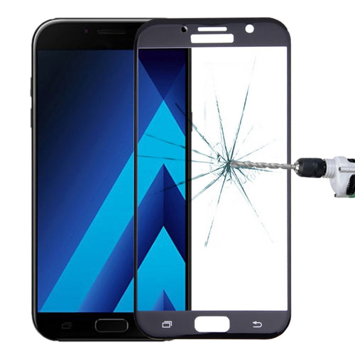 สำหรับ Galaxy A7 (2017) / A720 0.26 มม. 9H ความแข็งพื้นผิวฟิล์มหน้าจอไหมป้องกันการระเบิดกระจกโค้งแบบเต็มหน้าจอ, For Galaxy A7 (2017)