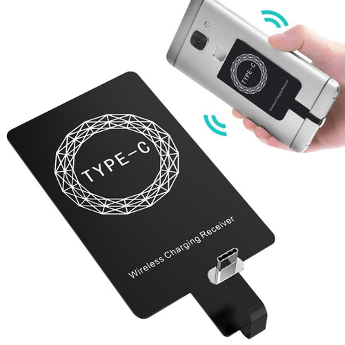 ตัวรับสัญญาณการชาร์จไร้สายมาตรฐาน Qi ขนาด 5V 800mA พร้อมพอร์ต USB-C / Type-C, For Type-C Phones