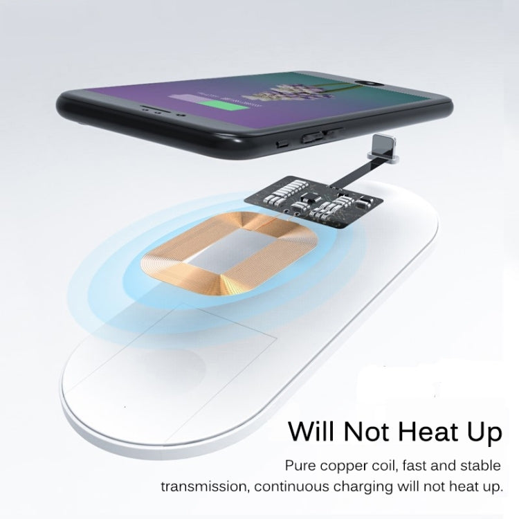 ตัวรับสัญญาณการชาร์จไร้สายมาตรฐาน Qi ขนาด 5V 800mA พร้อมพอร์ต USB-C / Type-C, For Type-C Phones