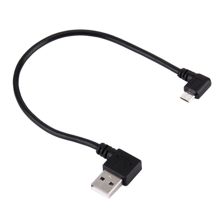 ข้อศอก 20 ซม. USB 2.0 เลี้ยวขวาเป็นสายเคเบิลข้อมูลข้อศอก Micro USB, Right to Right