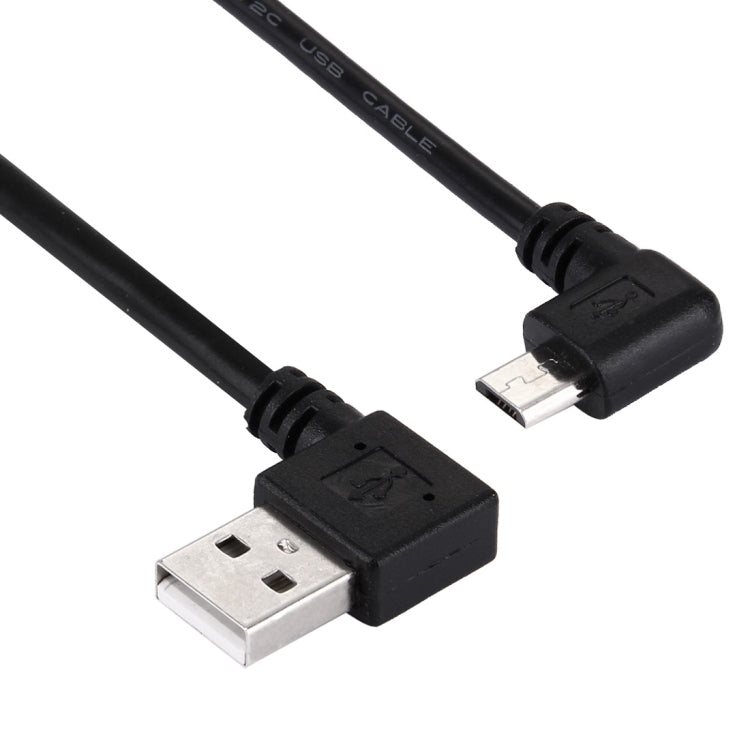 ข้อศอก 20 ซม. USB 2.0 เลี้ยวขวาเป็นสายเคเบิลข้อมูลข้อศอก Micro USB, Right to Right