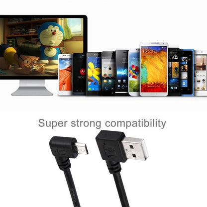 ข้อศอก 20 ซม. USB 2.0 เลี้ยวขวาเป็นสายเคเบิลข้อมูลข้อศอก Micro USB, Right to Right