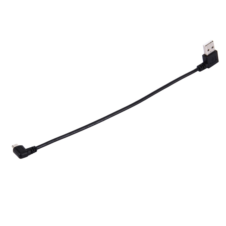 ข้อศอก 20 ซม. USB 2.0 เลี้ยวซ้ายเป็นสายเคเบิลข้อมูลข้อศอก Micro USB, Left to Right