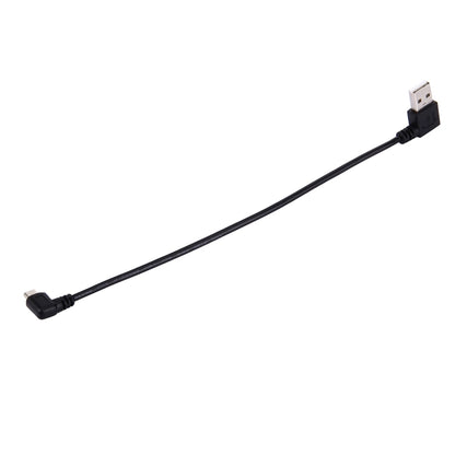ข้อศอก 20 ซม. USB 2.0 เลี้ยวซ้ายเป็นสายเคเบิลข้อมูลข้อศอก Micro USB, Left to Right