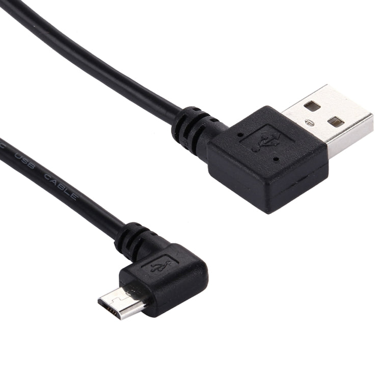 ข้อศอก 20 ซม. USB 2.0 เลี้ยวซ้ายเป็นสายเคเบิลข้อมูลข้อศอก Micro USB, Left to Right