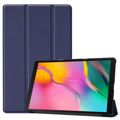 เคสหนัง PU แบบพลิกแนวนอนของคัสเตอร์สำหรับ Galaxy Tab A 10.1 2019 (T515 / T510) พร้อมตัวยึดสามพับและฟังก์ชั่นพัก / ปลุก, For Galaxy Tab A 10.1 2019 (T515 / T510)