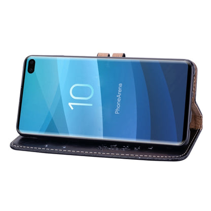 ซองหนังพลิกแนวนอนเนื้อน้ำมันขี้ผึ้งสไตล์ธุรกิจสำหรับ Galaxy S10 Plus พร้อมตัวยึดและช่องเสียบการ์ดและกระเป๋าสตางค์, For Galaxy S10 Plus