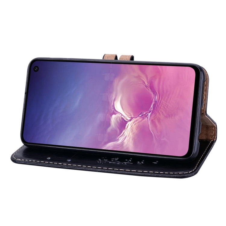 ซองหนังพลิกแนวนอนเนื้อน้ำมันขี้ผึ้งสไตล์ธุรกิจสำหรับ Galaxy S10 E พร้อมตัวยึดและช่องเสียบการ์ดและกระเป๋าสตางค์, For Galaxy S10 E