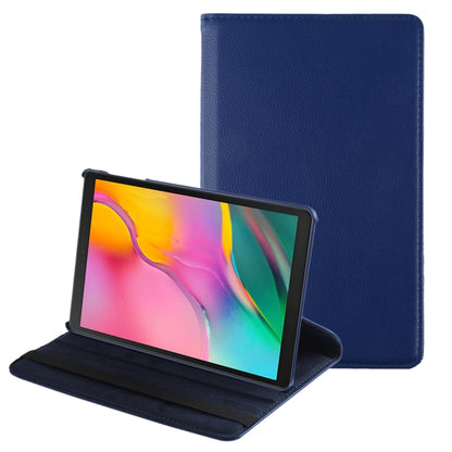 ซองหนังหมุนได้ 360 องศาเนื้อลิ้นจี่แนวนอนสำหรับ Galaxy Tab A 10.1 (2019) T510 / T515 พร้อมตัวยึด, For Galaxy Tab A 10.1 (2019) T510 / T515