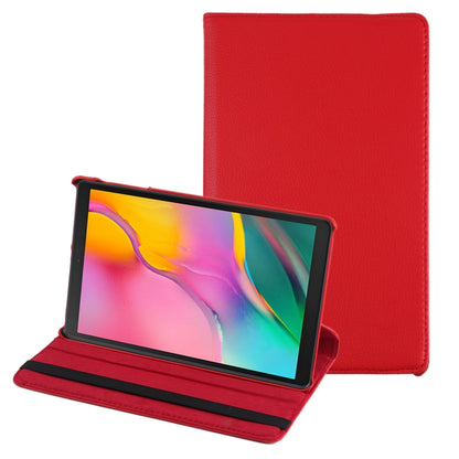 ซองหนังหมุนได้ 360 องศาเนื้อลิ้นจี่แนวนอนสำหรับ Galaxy Tab A 10.1 (2019) T510 / T515 พร้อมตัวยึด, For Galaxy Tab A 10.1 (2019) T510 / T515