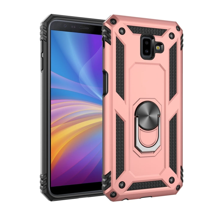เคสป้องกัน TPU + PC กันกระแทกเกราะสำหรับ Galaxy J6 Plus พร้อมตัวยึดแบบหมุนได้ 360 องศา, For Galaxy J6 Plus