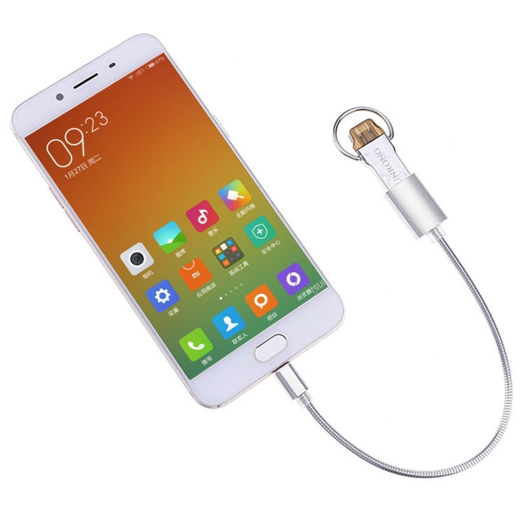 24 ซม. 2A Micro USB ไปยัง USB อลูมิเนียมอัลลอยด์ท่ออะแดปเตอร์ OTG สายชาร์จข้อมูลพร้อมขั้วต่อ USB-C / Type-C