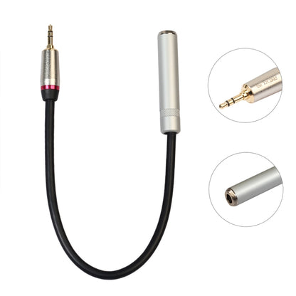 REXLIS TC128MF สายเคเบิลอะแดปเตอร์เสียงชาย 3.5 มม. ถึงหญิง 6.5 มม. ความยาว: 30 ซม.