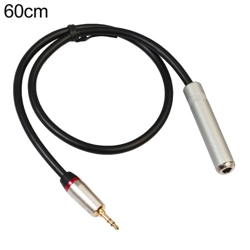 REXLIS TC128MF สายเคเบิลอะแดปเตอร์เสียงชาย 3.5 มม. ถึงหญิง 6.5 มม. ความยาว: 60 ซม.