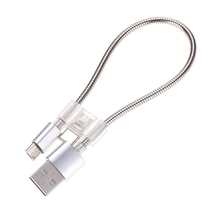 สายชาร์จข้อมูลแบบยืดหยุ่น Micro USB + USB-C / Type-C ถึง USB ขนาด 24 ซม. 2A
