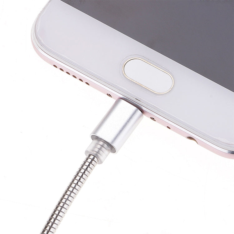 สายชาร์จข้อมูลแบบยืดหยุ่น Micro USB + USB-C / Type-C ถึง USB ขนาด 24 ซม. 2A