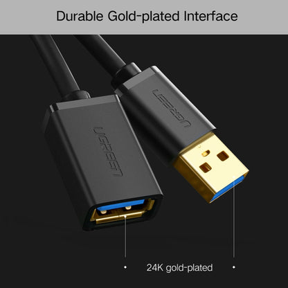 Ugreen 2 ม. USB 3.0 ซิงค์ข้อมูลชายกับหญิงสายเคเบิลต่อขยายการส่งความเร็วสูง, Length: 2m