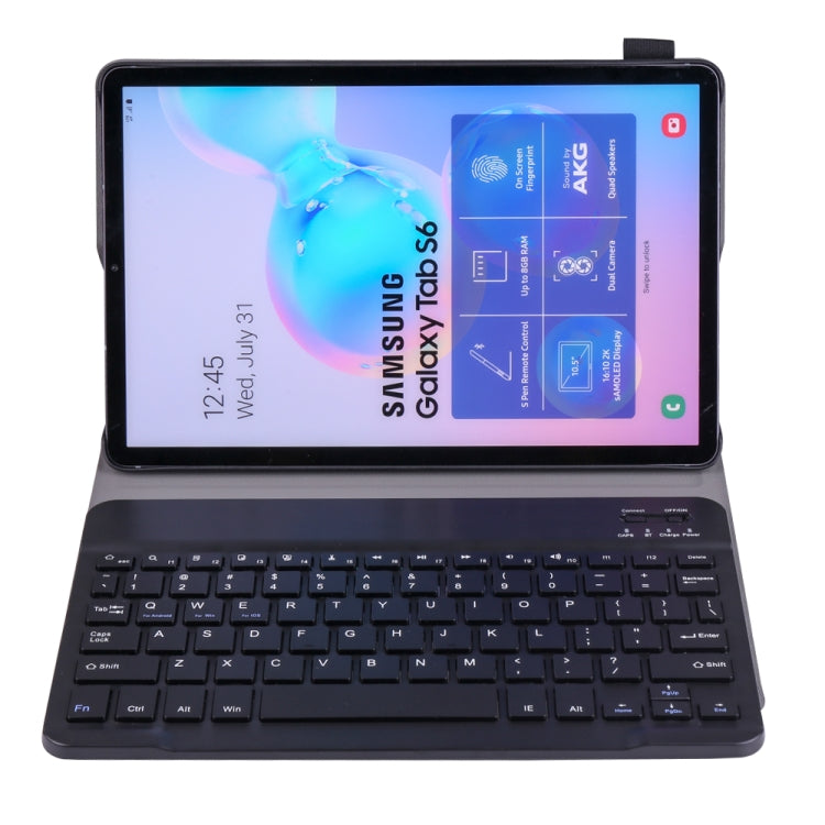 A860 สำหรับ Samsung Galaxy Tab S6 10.5 นิ้ว T860/T865 ที่ถอดออกได้บลูทูธคีย์บอร์ดแท็บเล็ตพร้อมที่ใส่ปากกาสายคล้องคอ, Black, Gold, Rose Gold