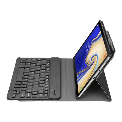 A510 บลูทูธ 3.0 บางเฉียบที่ถอดออกได้บลูทูธคีย์บอร์ดหนังกรณีแท็บเล็ตสำหรับ Samsung Galaxy Tab A 10.1 (2019) t510 / T515 พร้อมช่องเสียบปากกาและที่วาง
