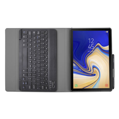 A510 บลูทูธ 3.0 บางเฉียบที่ถอดออกได้บลูทูธคีย์บอร์ดหนังกรณีแท็บเล็ตสำหรับ Samsung Galaxy Tab A 10.1 (2019) t510 / T515 พร้อมช่องเสียบปากกาและที่วาง