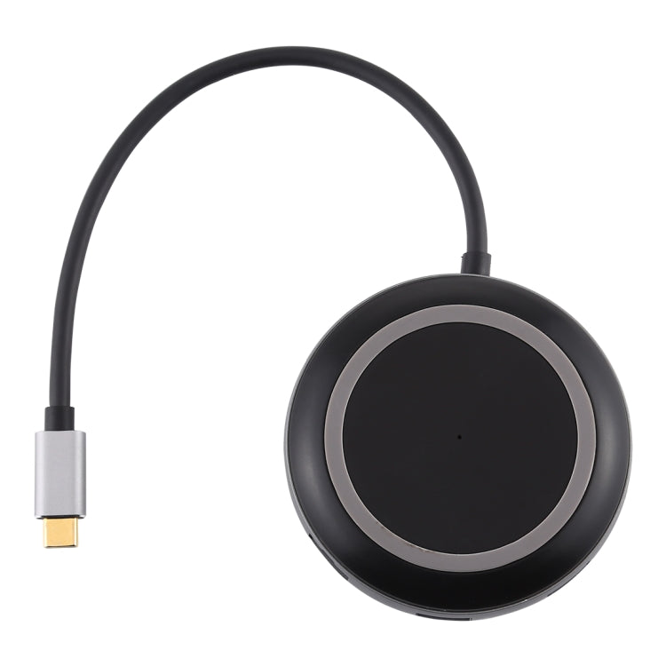 USB-C / Type-C เป็น USB 3.0 x 3 + USB-C / Type-C + HDMI + RJ45 + เครื่องอ่านการ์ด SD / TF อะแดปเตอร์ HUB มัลติฟังก์ชั่น