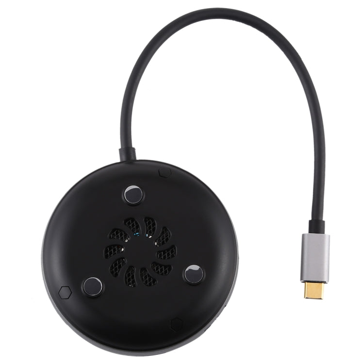 USB-C / Type-C เป็น USB 3.0 x 3 + USB-C / Type-C + HDMI + RJ45 + เครื่องอ่านการ์ด SD / TF อะแดปเตอร์ HUB มัลติฟังก์ชั่น