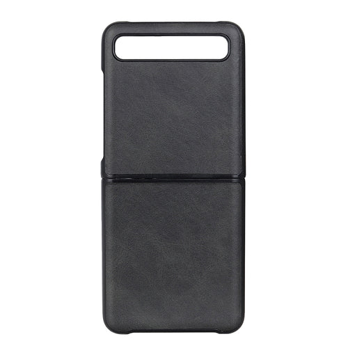 สำหรับ Galaxy Z Flip เคสป้องกันแบบพับหนังวัวสองสี