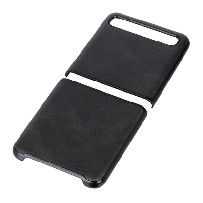 สำหรับ Galaxy Z Flip เคสป้องกันแบบพับหนังวัวสองสี