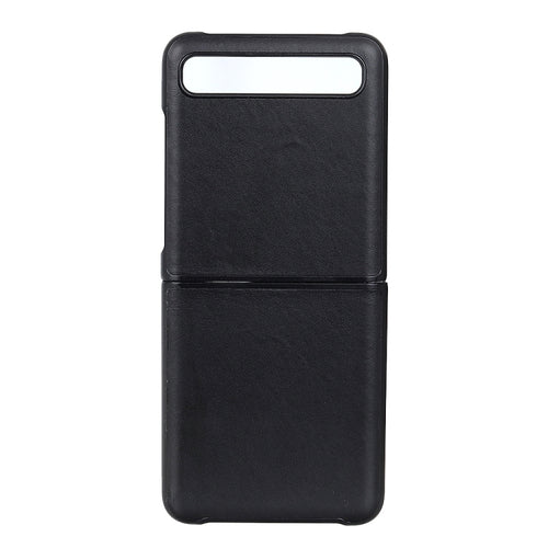 สำหรับ Galaxy Z Flip หนังแท้ Lambskin Texture พับเคสป้องกัน
