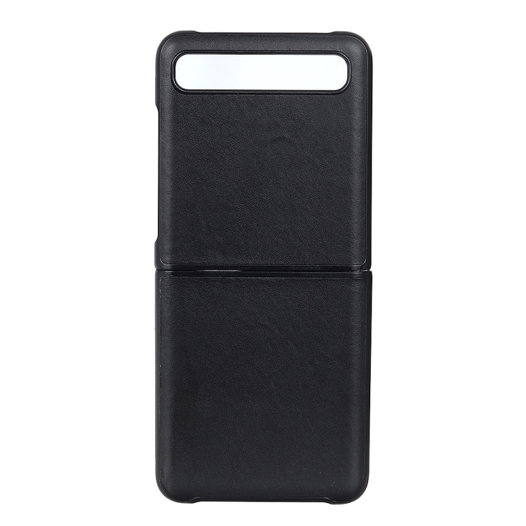 สำหรับ Galaxy Z Flip หนังแท้ Lambskin Texture พับเคสป้องกัน