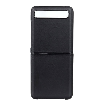 สำหรับ Galaxy Z Flip หนังแท้ Lambskin Texture พับเคสป้องกัน