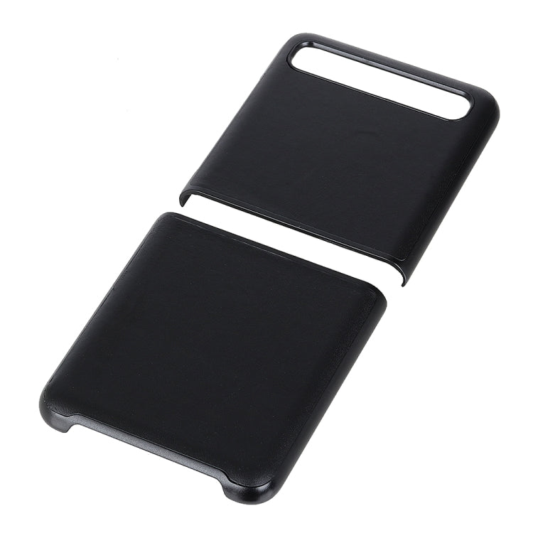 สำหรับ Galaxy Z Flip หนังแท้ Lambskin Texture พับเคสป้องกัน