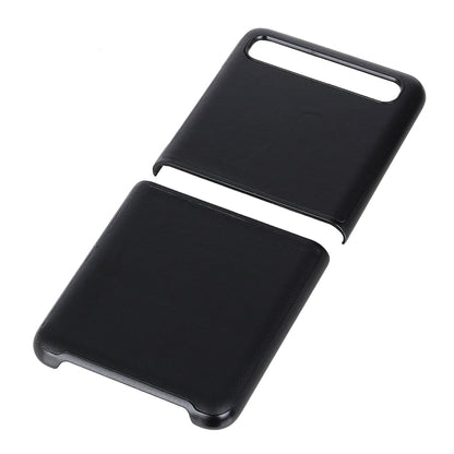 สำหรับ Galaxy Z Flip หนังแท้ Lambskin Texture พับเคสป้องกัน