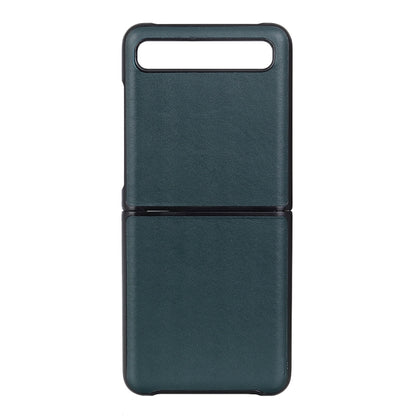 สำหรับ Galaxy Z Flip หนังแท้ Lambskin Texture พับเคสป้องกัน
