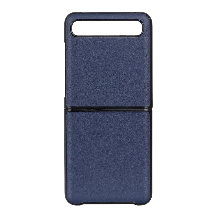 สำหรับ Galaxy Z Flip หนังแท้ Lambskin Texture พับเคสป้องกัน