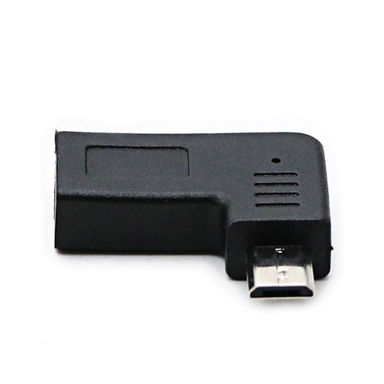 2 ชิ้น USB-C / Type-C หญิงเป็น Micro USB (มุมขวา / ซ้าย) ตัวแปลงอะแดปเตอร์ข้อศอกชาย