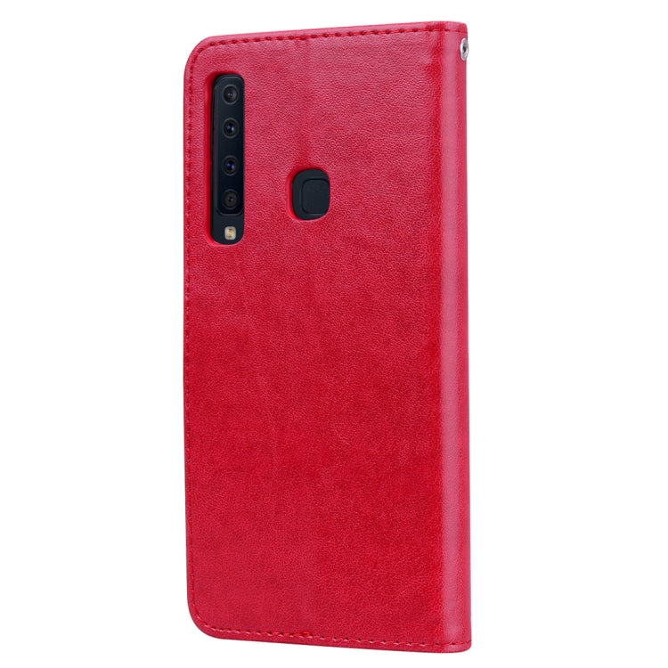 ซองหนัง PU แบบพลิกแนวนอนลายดอกกุหลาบสำหรับ Samsung Galaxy A9 (2018) พร้อมตัวยึดและช่องเสียบการ์ดและกระเป๋าสตางค์, For Samsung Galaxy A9 (2018)