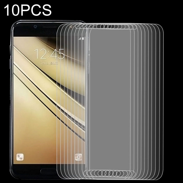 10 ชิ้น 9H 2.5D ฟิล์มกระจกนิรภัยสำหรับ Galaxy C7 (2017), For Galaxy C7 2017 (10pcs)