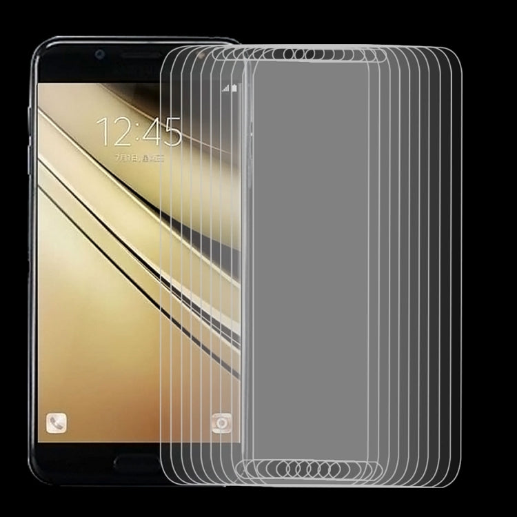 10 ชิ้น 9H 2.5D ฟิล์มกระจกนิรภัยสำหรับ Galaxy C7 (2017), For Galaxy C7 2017 (10pcs)